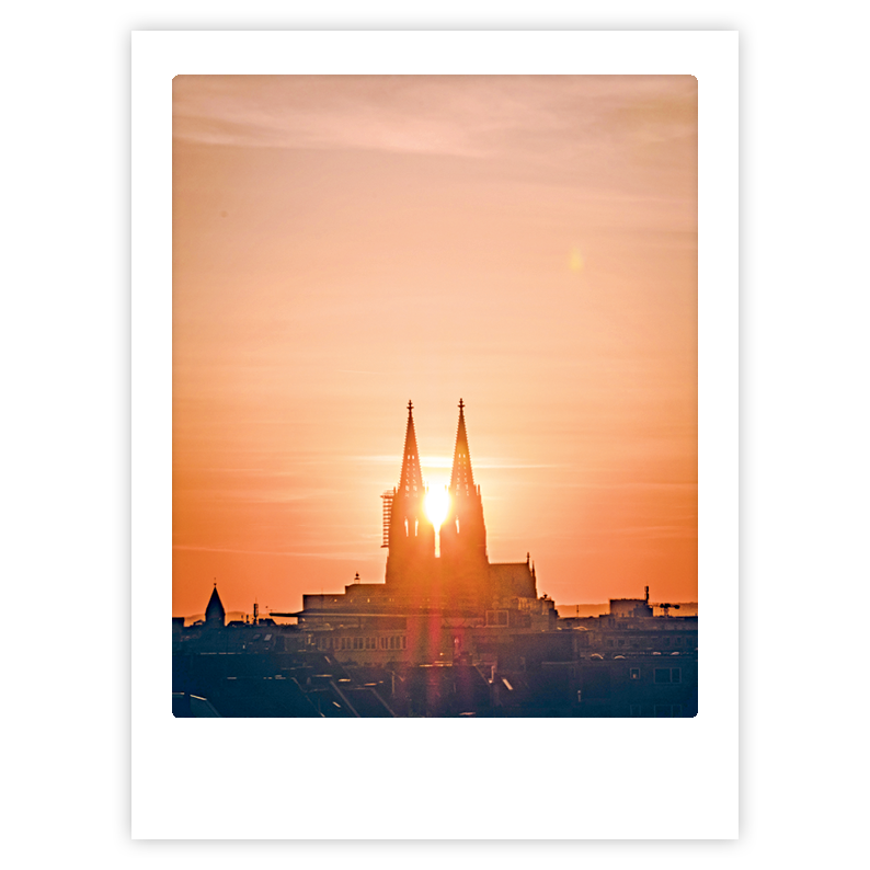 Art Poster Sunset in Cologne