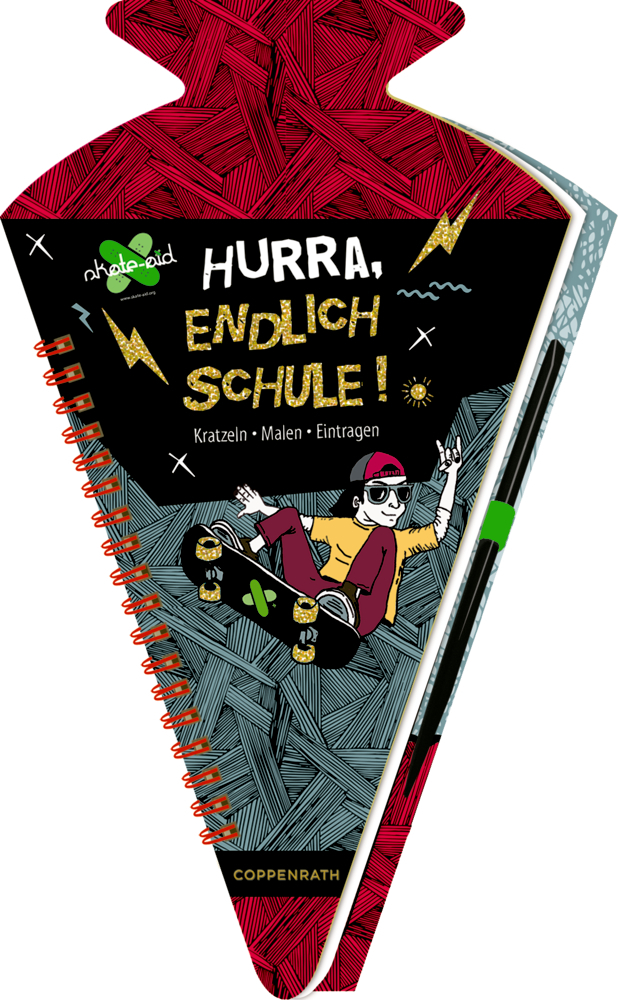4050003725109 Schultüten-Kratzelbuch: Hurra, endlich Schule! (skate-aid)