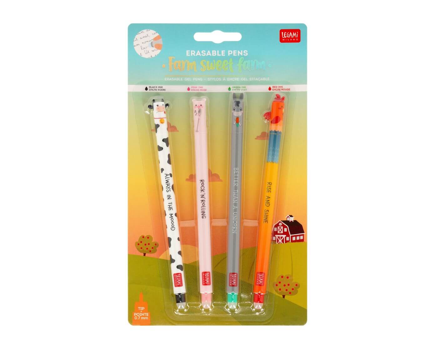 LÖSCHBARE GELSTIFTE - 4er Set Farm Sweet Farm LÖSCHBARE GELSTIFTE - 4er Set Farm Sweet Farm