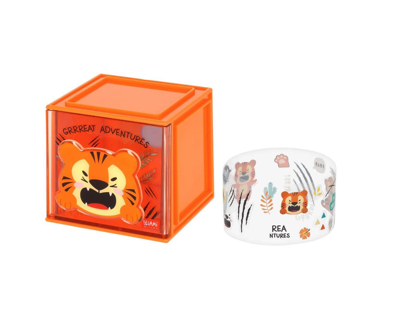 Erweiterbare Schreibtischbox - Cutie Cube Tiger