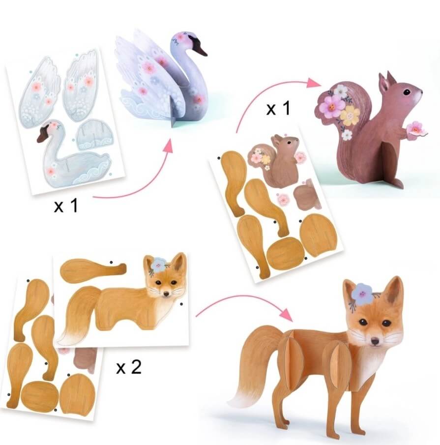 Kreative Aktivitäten - Bastelset - Waldtiere