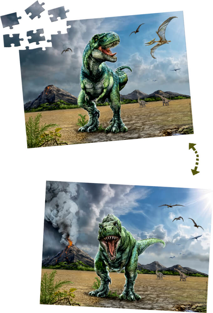 Lentikular-Puzzle T-Rex - T-Rex World (100 Teile)