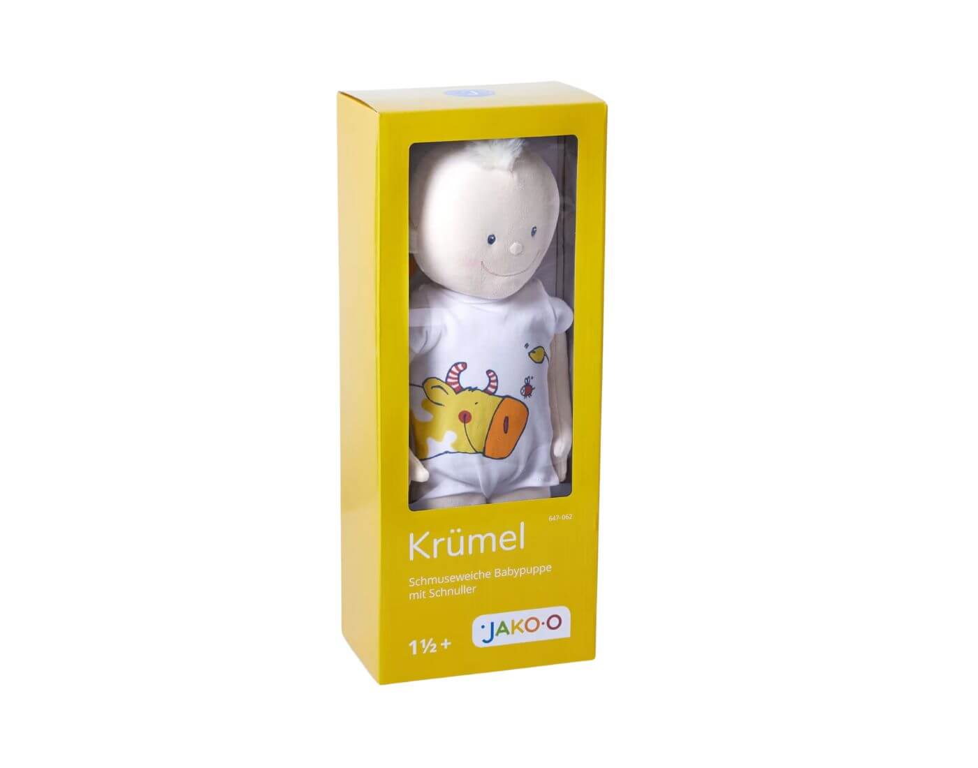 Stoffpuppe Krümel mit Schnuller, 43 cm