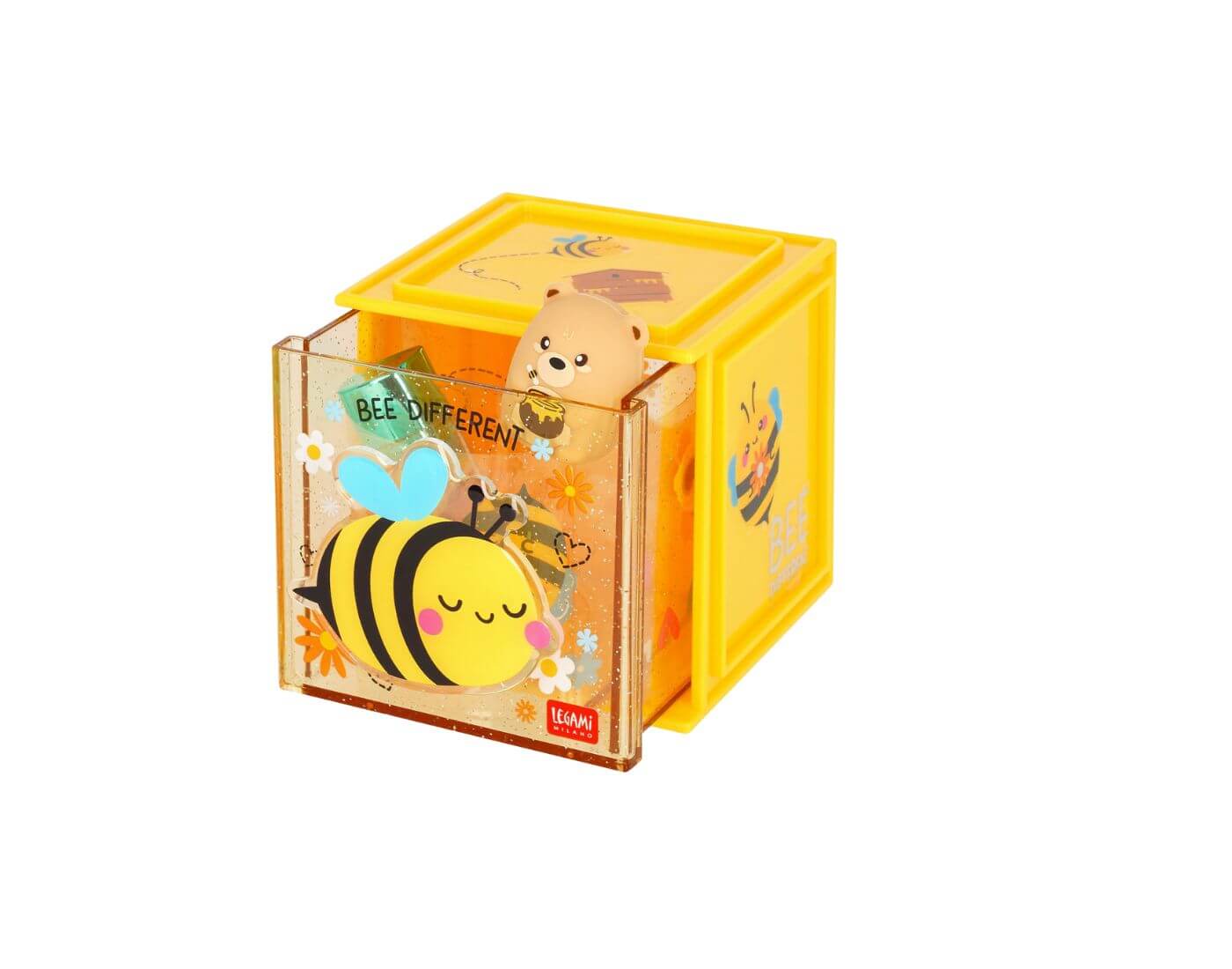 Erweiterbare Schreibtischbox - Cutie Cube Biene