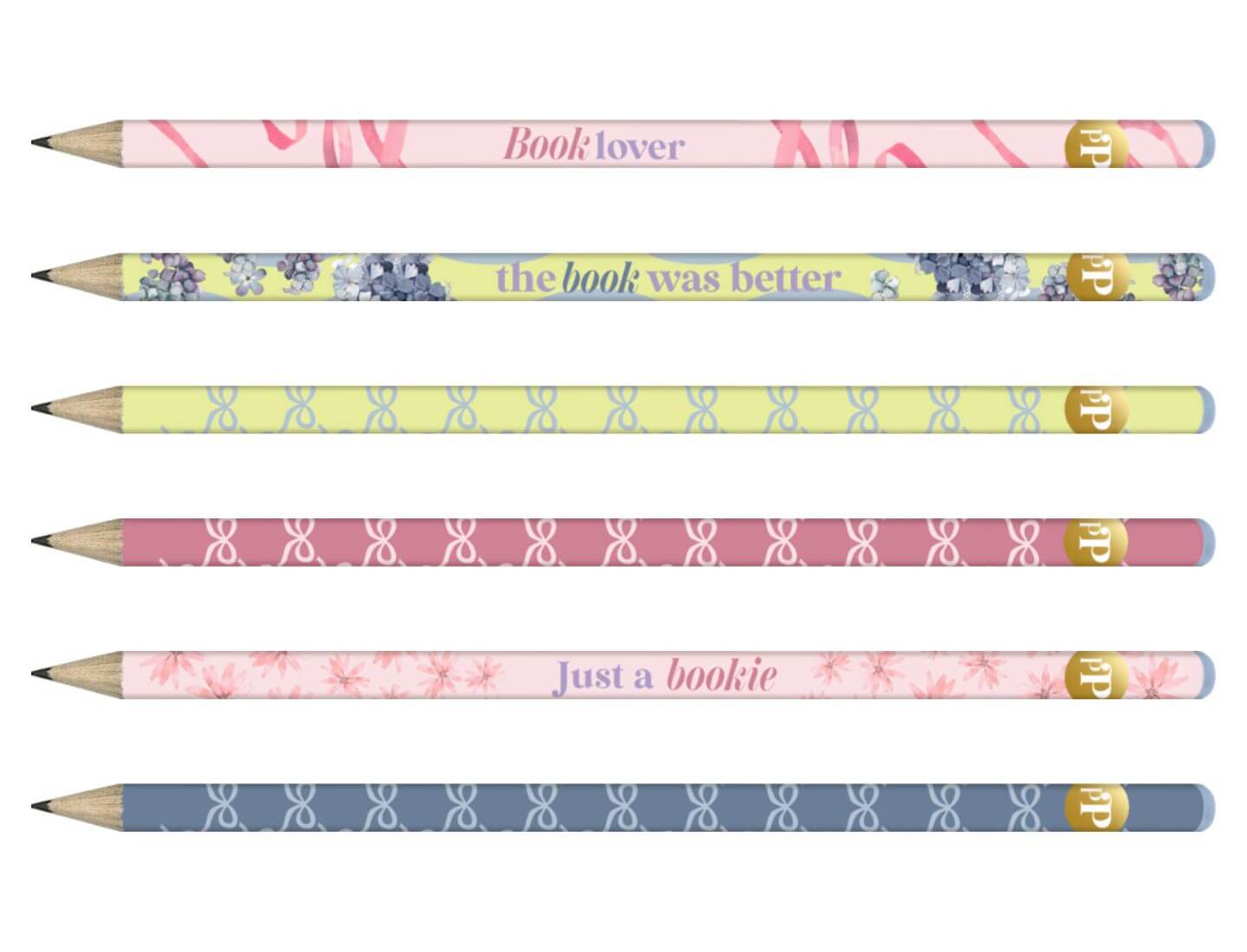 Bleistift-Set mit Sprüchen: Book-Merch - Passion for Pages (M. Bastin)