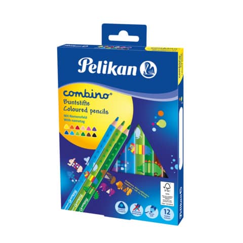 Farbstifte 12ST Combino dick PELIKAN dreieckig