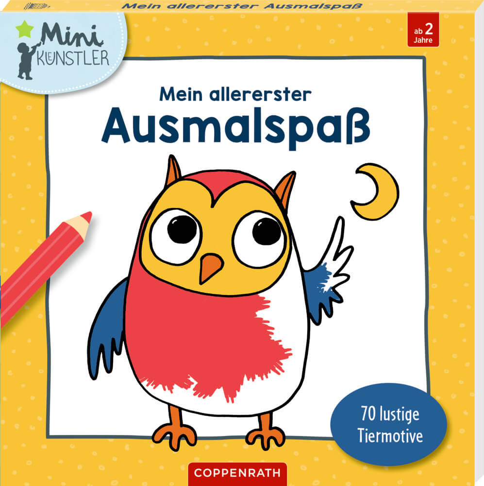 Mein allererster Ausmalspaß: 70 lustige Tiermotive (Mini-Künstler)