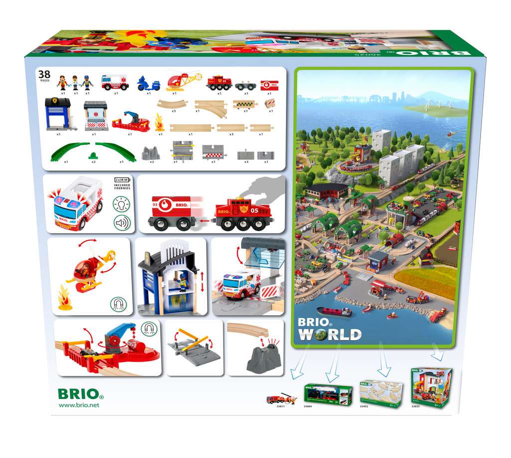 BRIO Polizei und Feuerwehr Set Deluxe