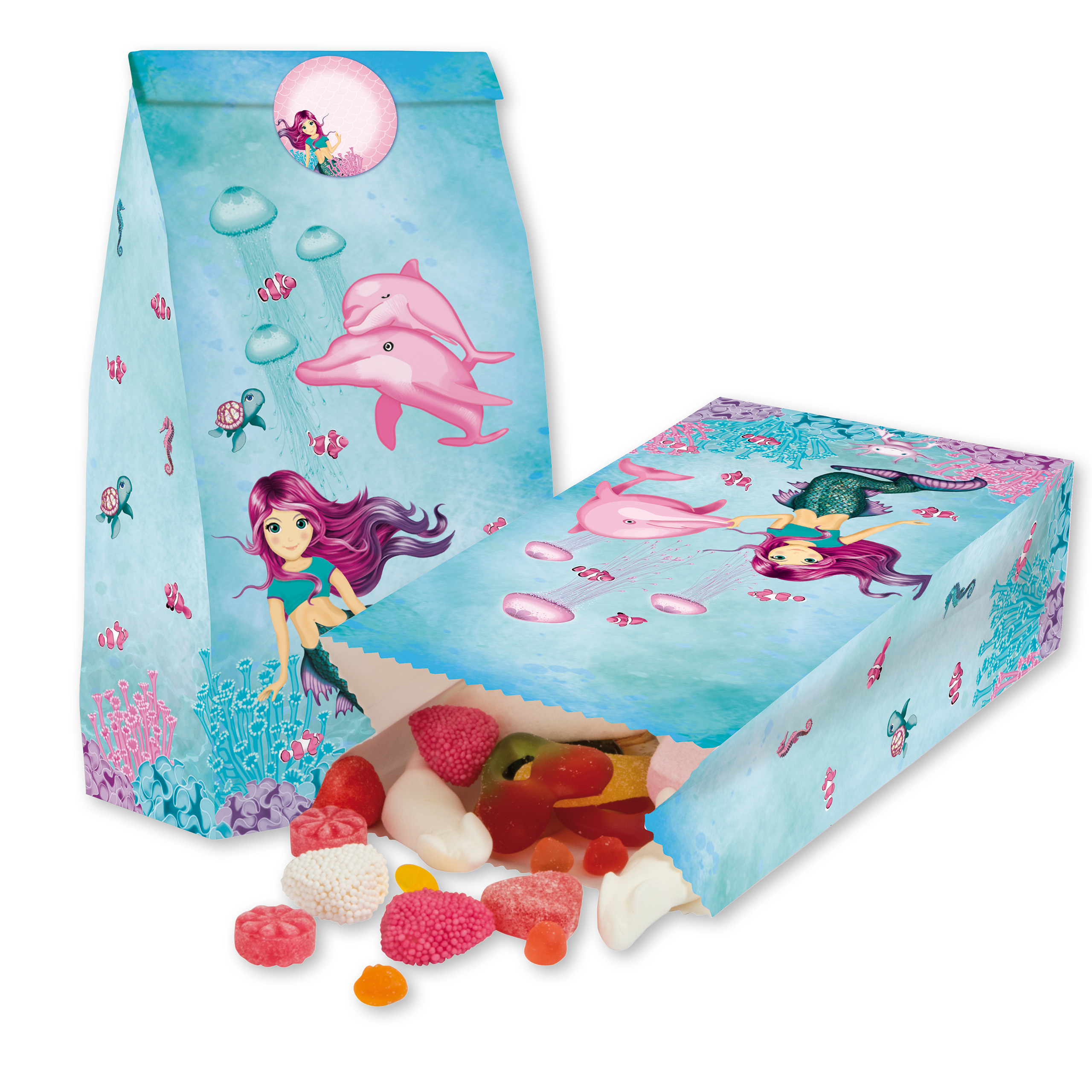 4091 Partytüten aus Papier Meerjungfrau Coralie