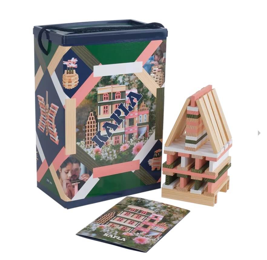 KAPLA - 200er Box - Frühling Edition - Weiß, Rosa, Grün