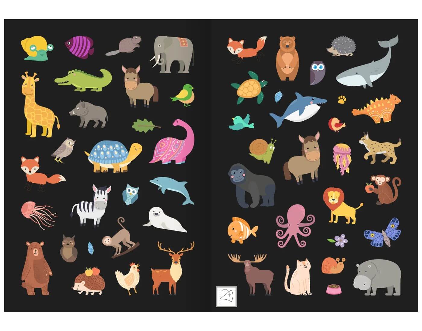 Leucht-Sticker – Tiere