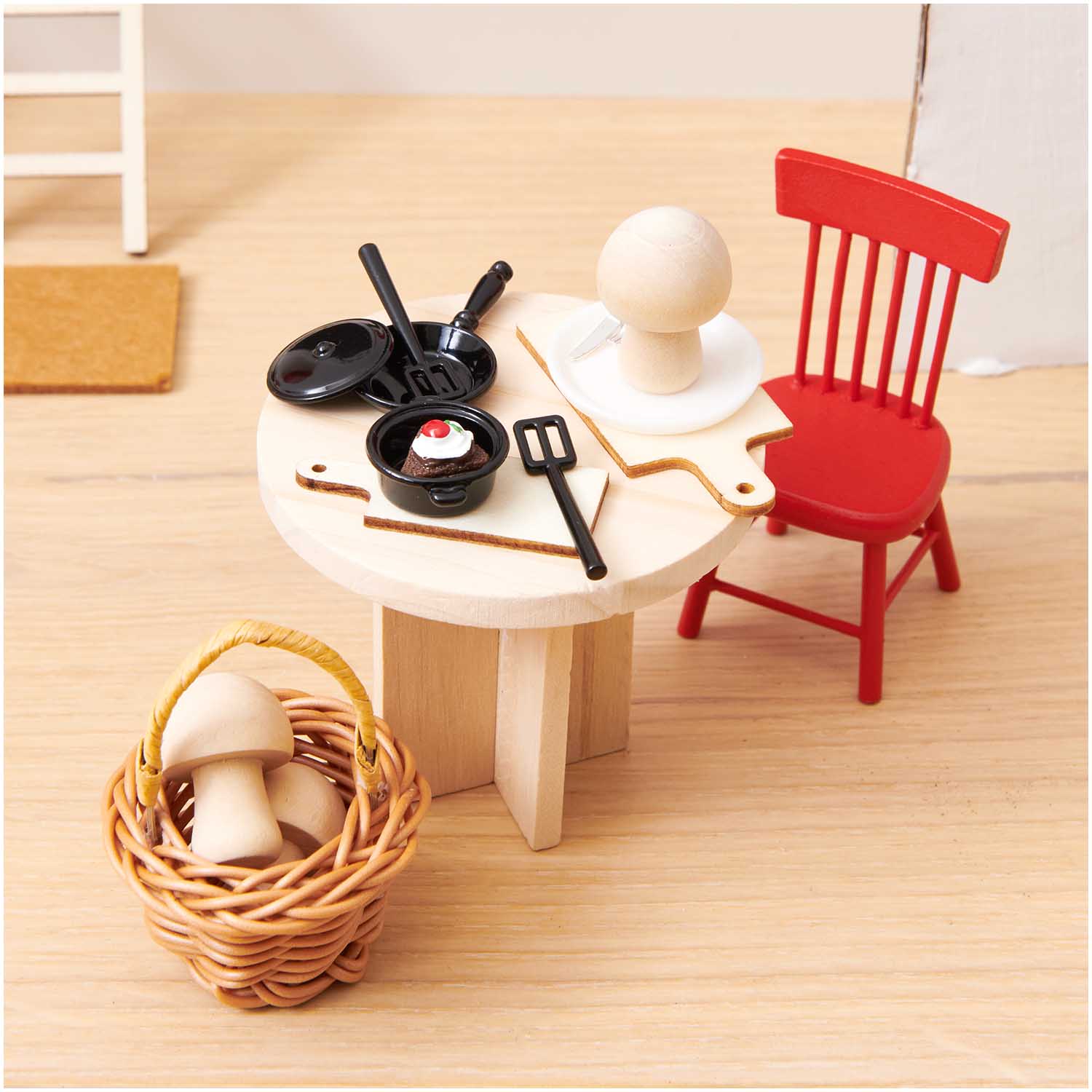 Miniatur Schokotorte 4teilig - Wichtel- und Puppenhaus
