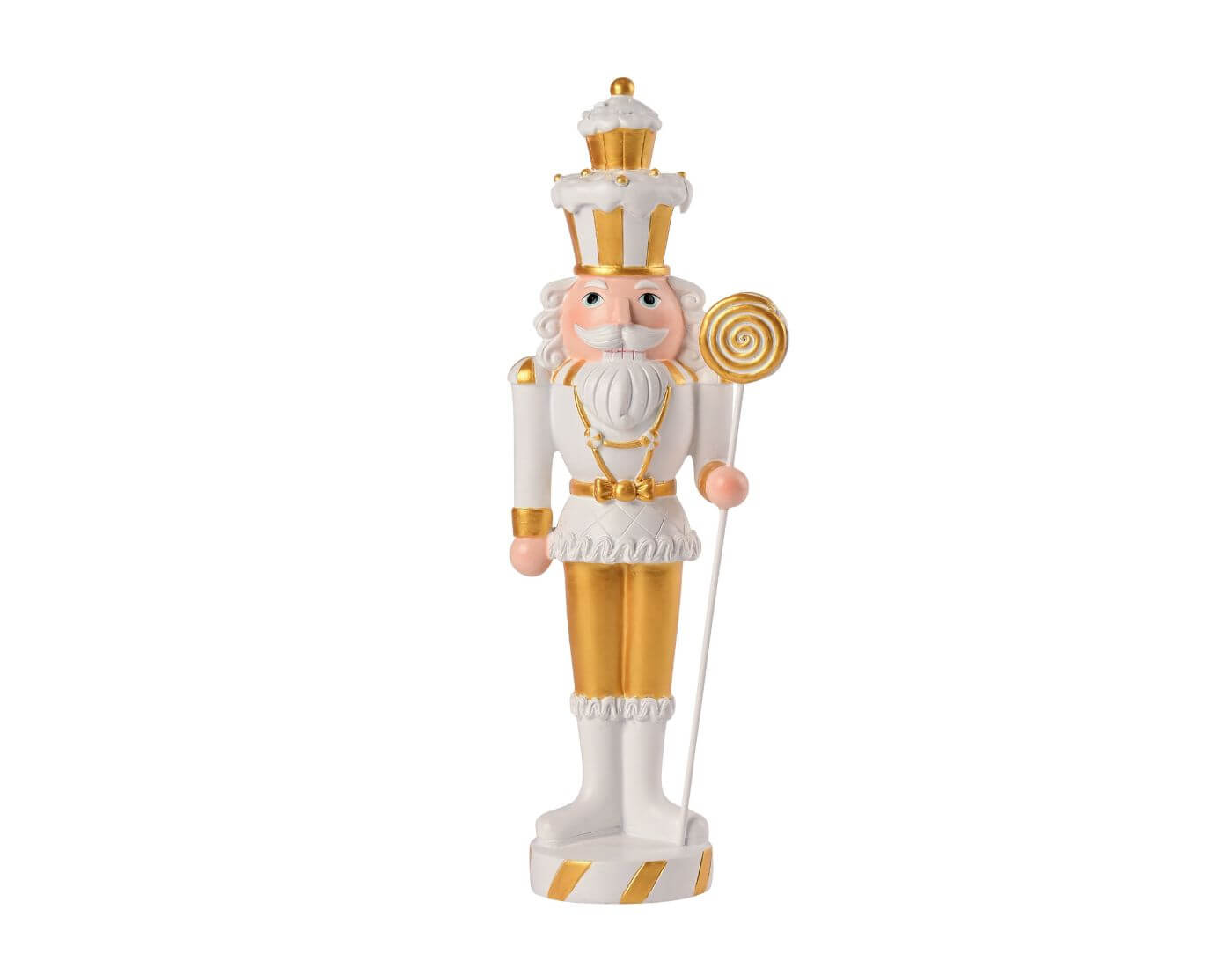 Noce, Nussknacker, H33,5cm, weiß/gold
