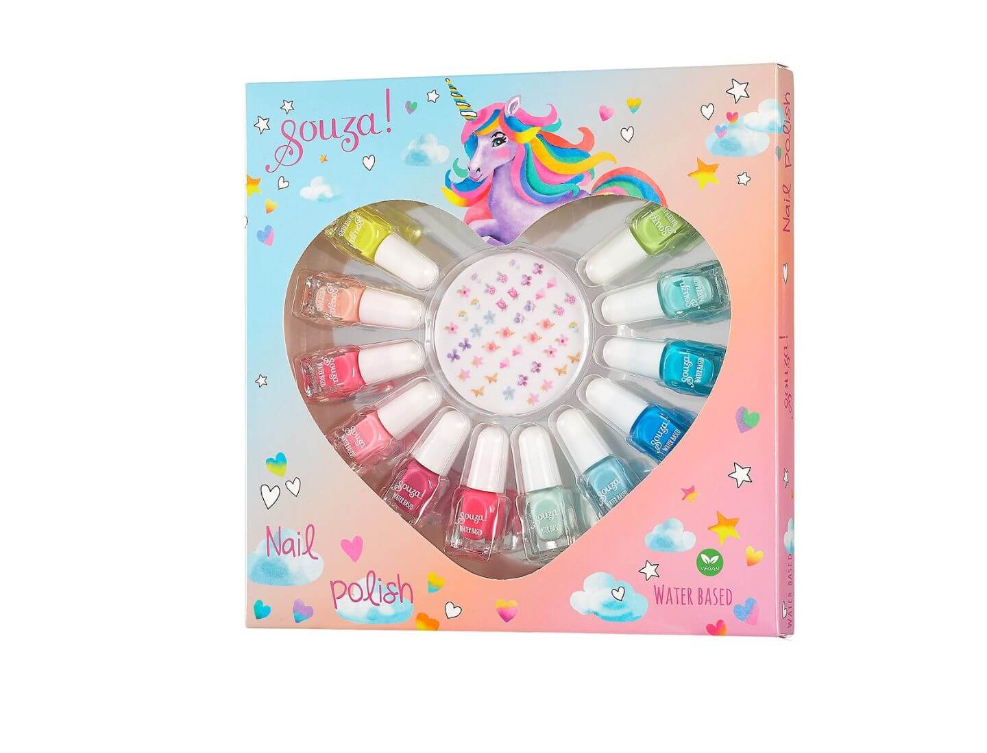 Geschenkset Nagellack (Set mit 12 Stck + Nagelstickern)