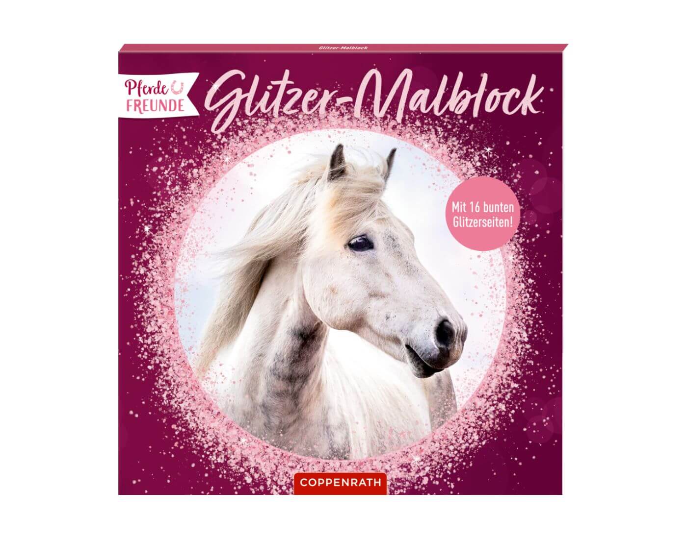 Glitzer-Malblock: Pferdefreunde