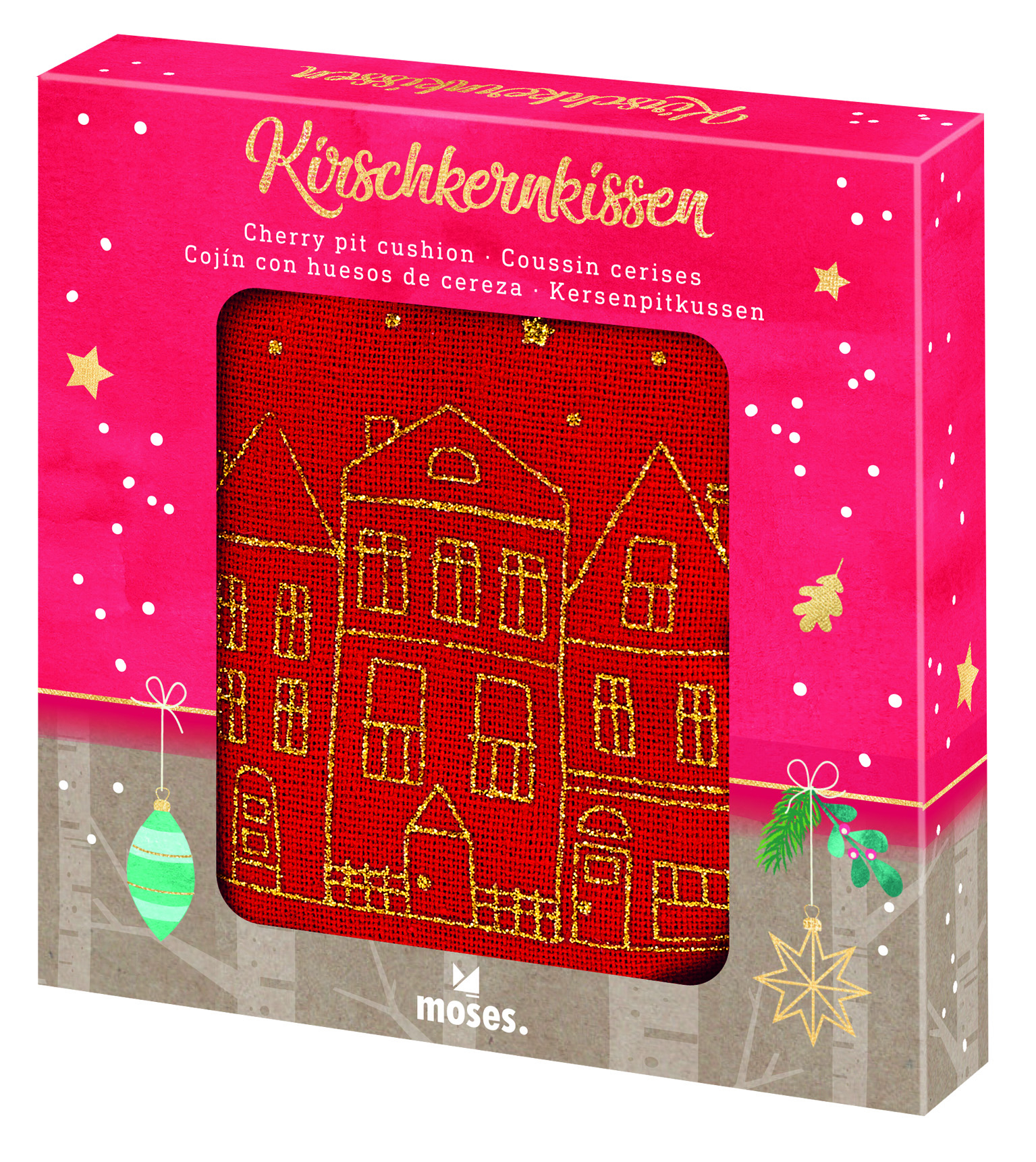 Kirschkernkissen Winterwunder Rot oder Beige