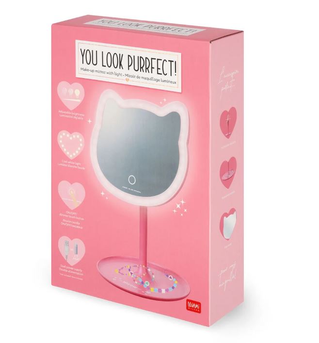 UnbenanntJuXtLrDSKSc9k Schminkspiegel mit Licht - You Look Purrfect!