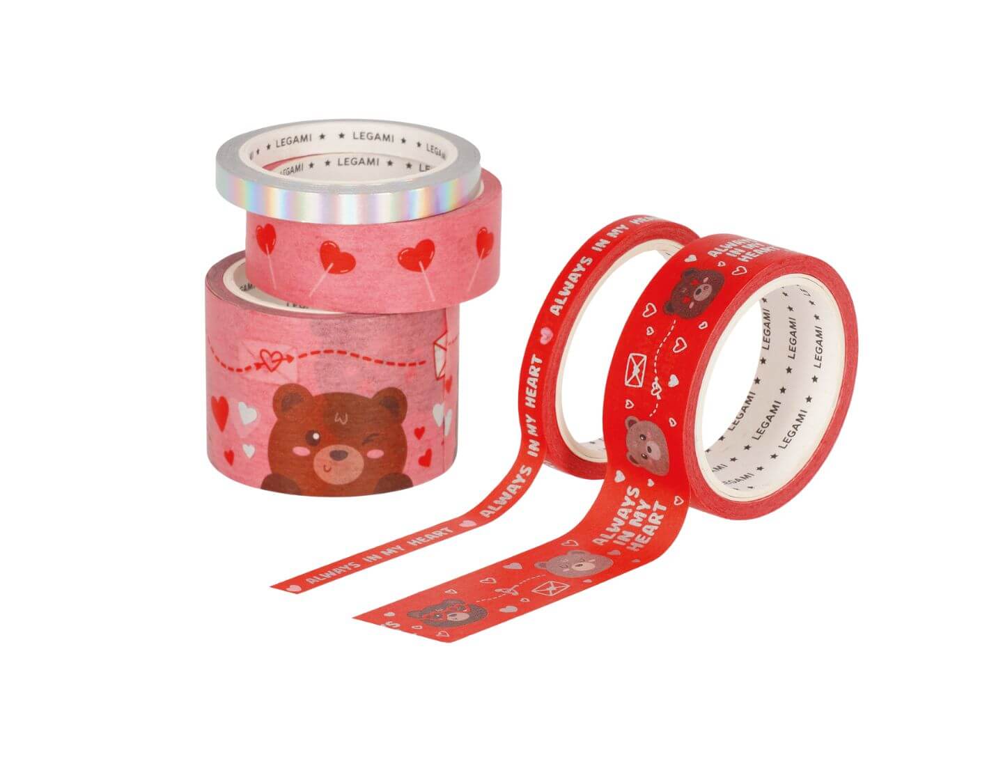 5er-Set dekorative Papierklebebänder Teddy Bear - Tape by Tape