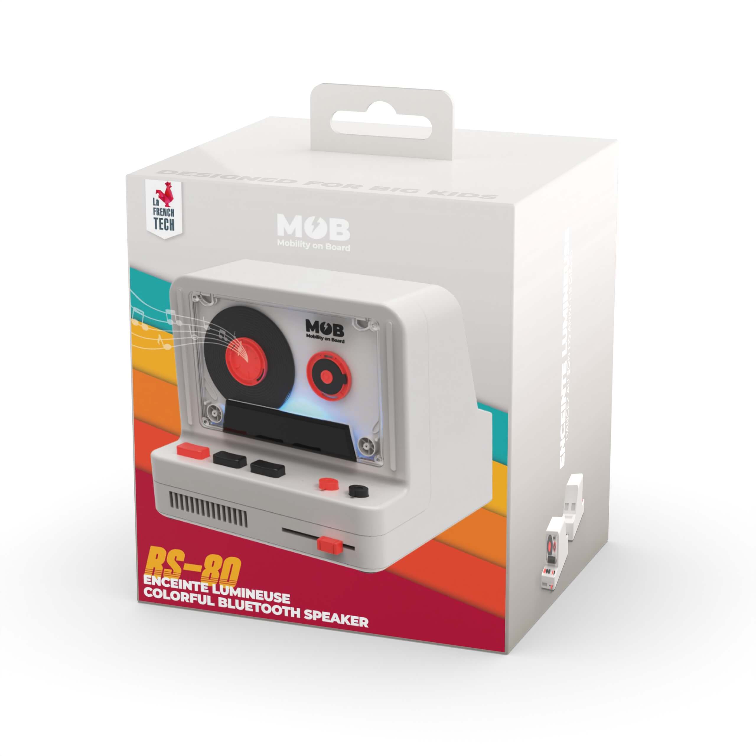 Pack-gamme-retro-4023-1 RS-80 Bluetooth-Lautsprecher (Grau)