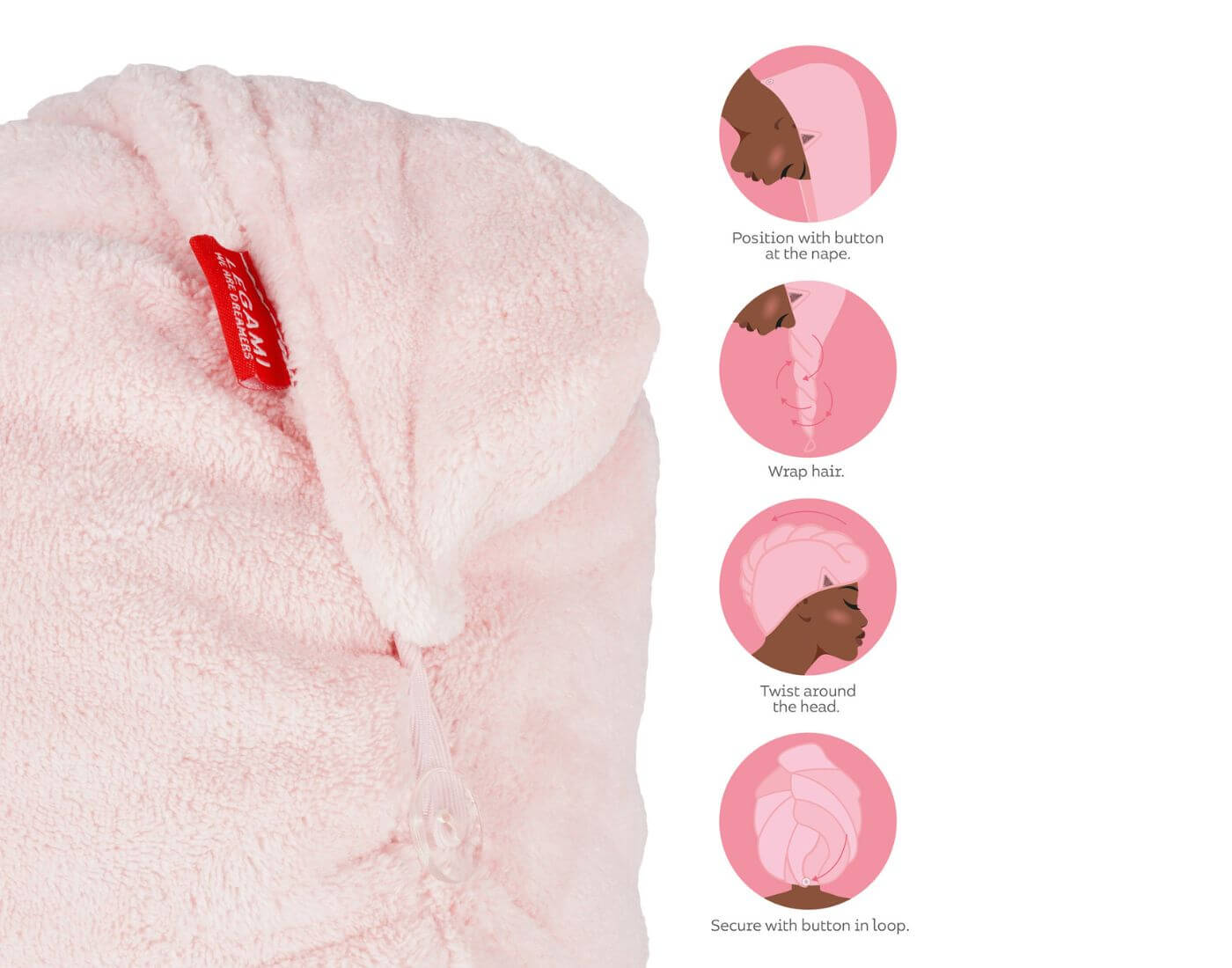 legami-turban-rosa-2-1 Turban-Handtuch für die Haare - Love my Hair Kitty