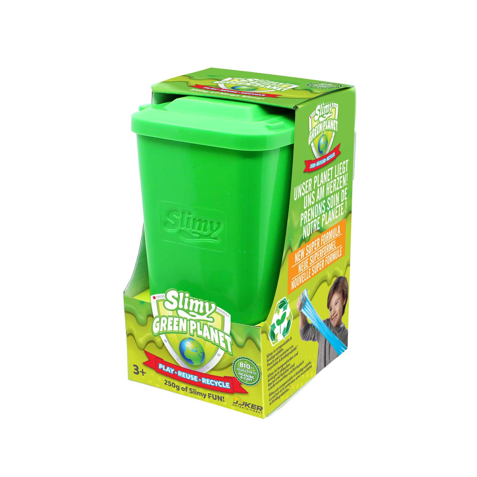 Slimy® Green Planet 250ml in biologisch abbaubarer Mülltonne