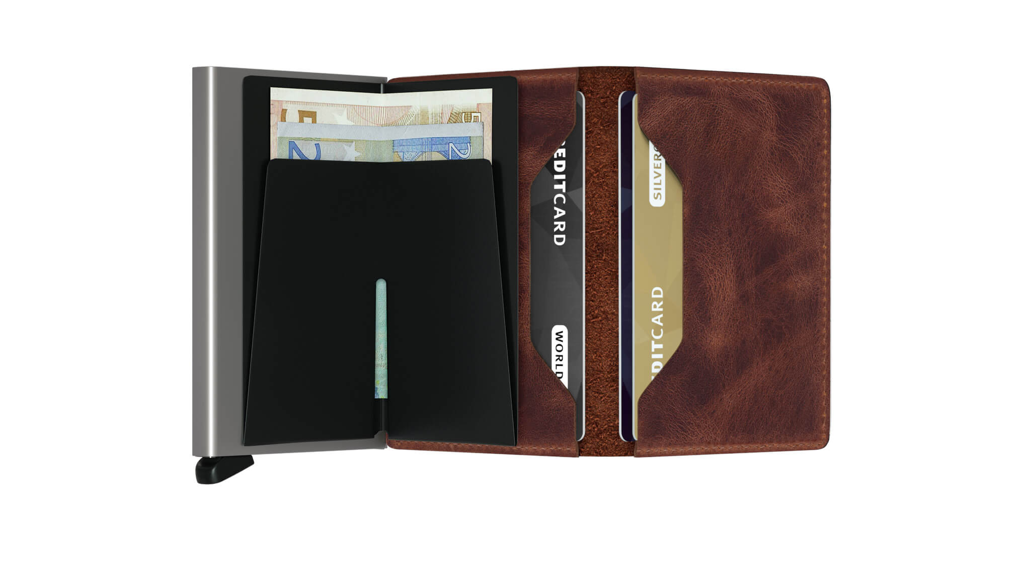 S-vintage-brown_Open-1 Secrid Slimwallet Vintage Brown