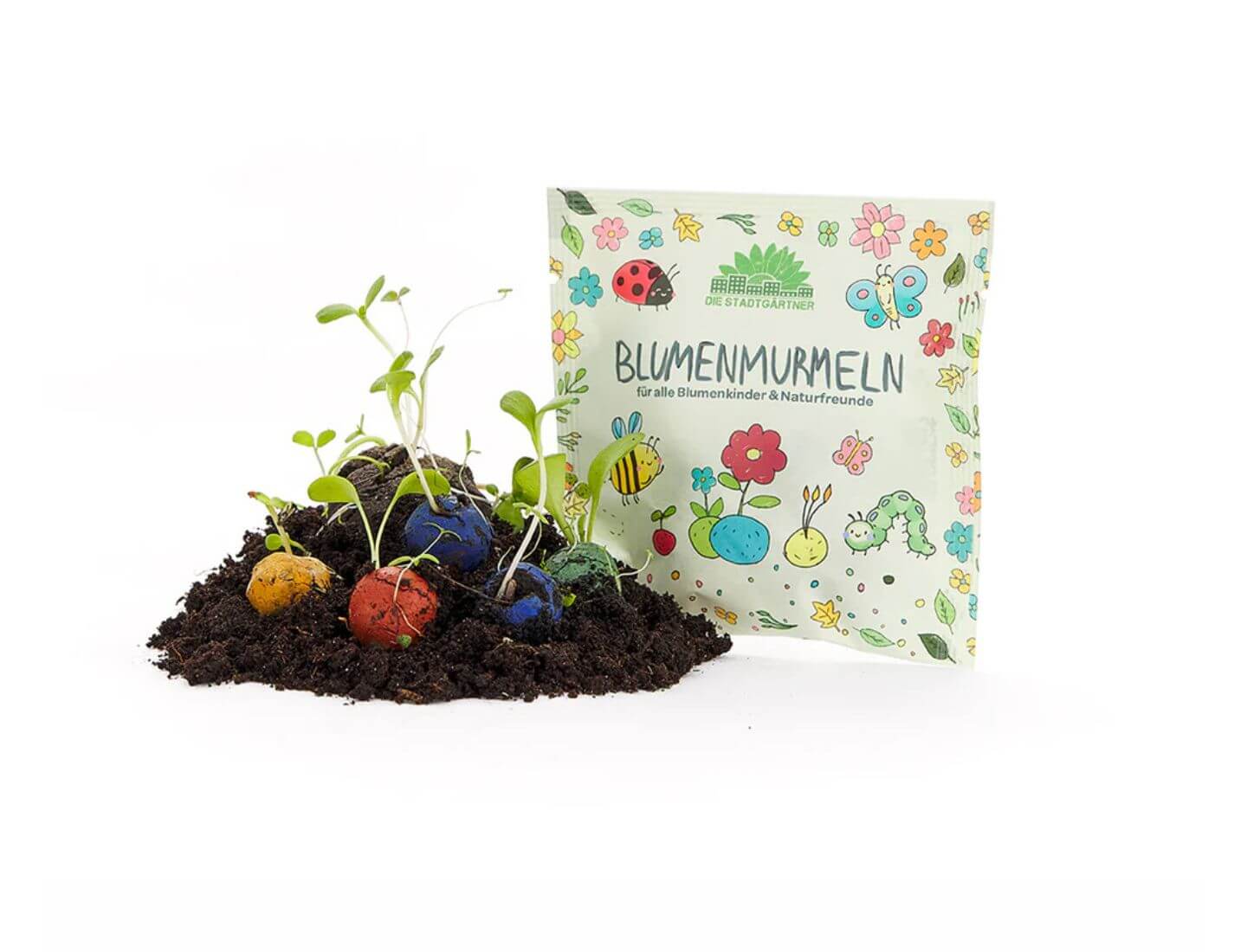 5 Blumenmurmeln im Tütchen