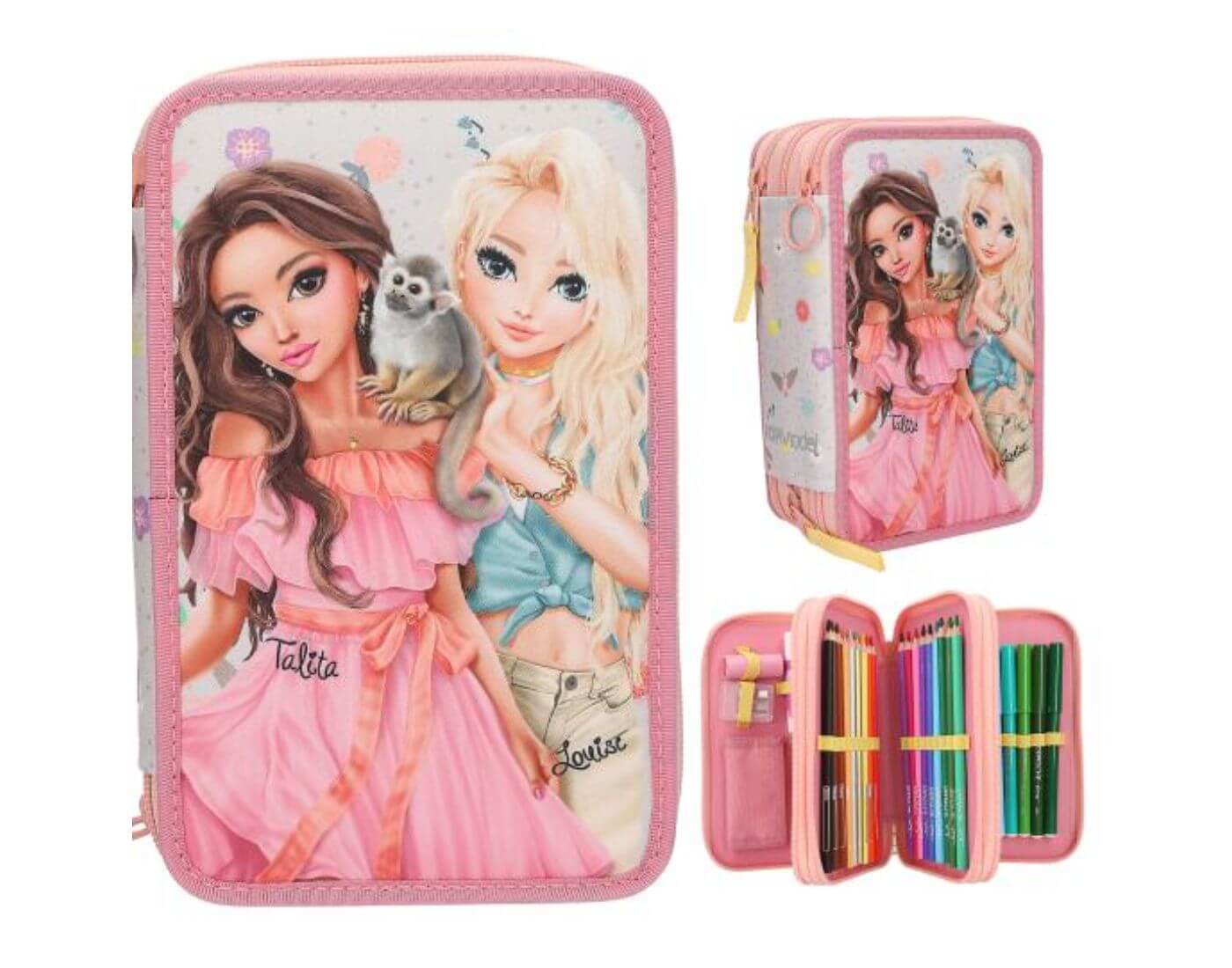 TOPModel 3 Fach Federtasche JUICY