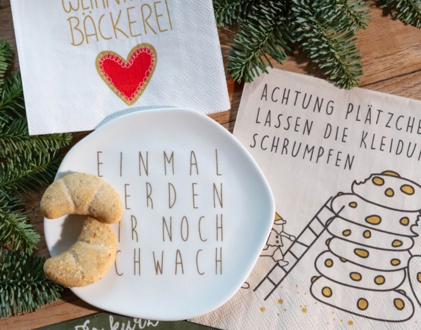 Weihnachtsteller. Klein - Einmal werden wir noch schwach