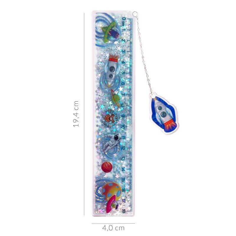 SPACE ADVENTURE Galaxy-Lineal 18cm & Lesezeichen