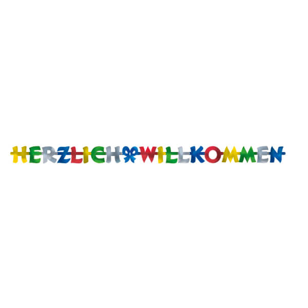 Girlande -  Herzlich Willkommen