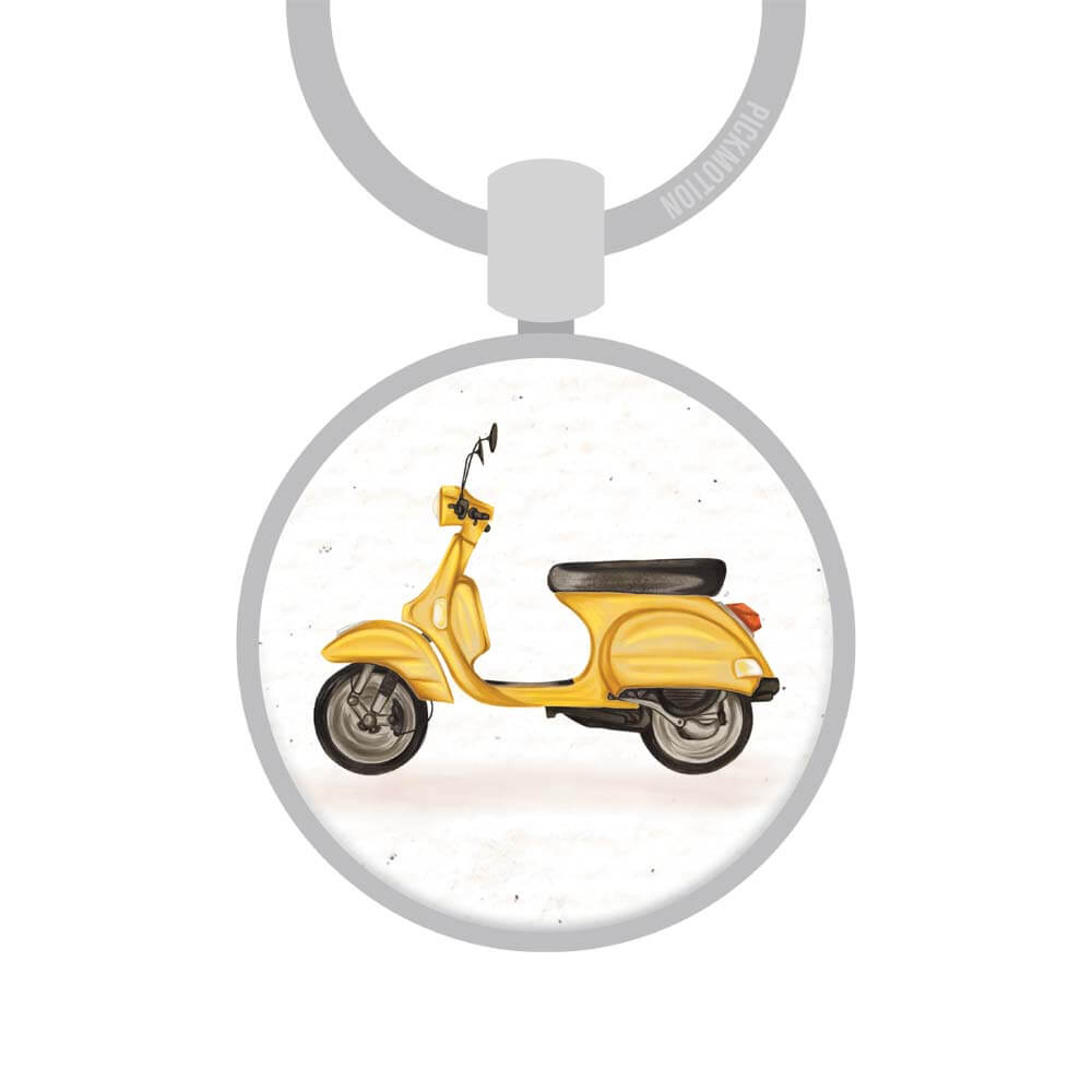 KY-0277-1-1 Schlüsselanhänger Gelbes Moped