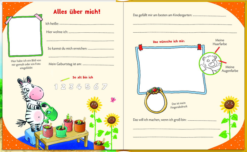Freundebuch: Die Lieben Sieben - Meine Kindergartenfreunde