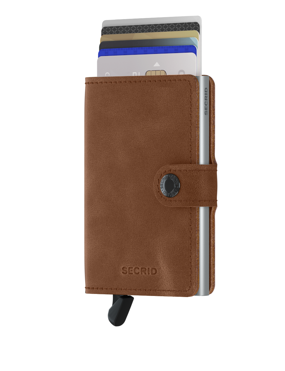 Secrid_Miniwallet_Vintage_Cognac-Silver_Front_Cards Secrid Miniwallet Vintage Cognac-Silver