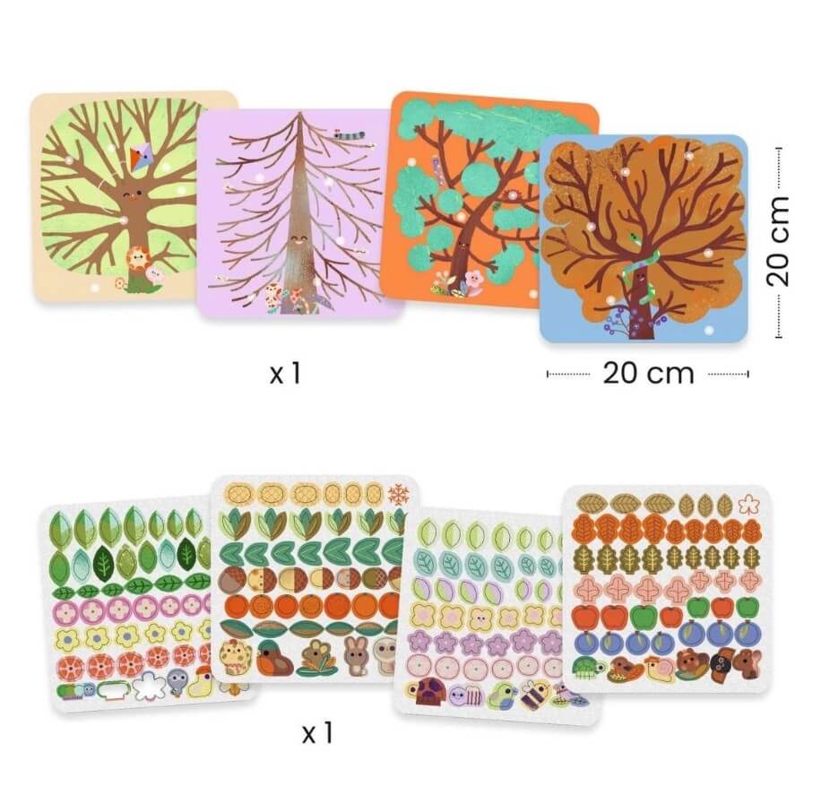 Filzbilder: Jahreszeiten - Bastelpackung 3-6 Jahren