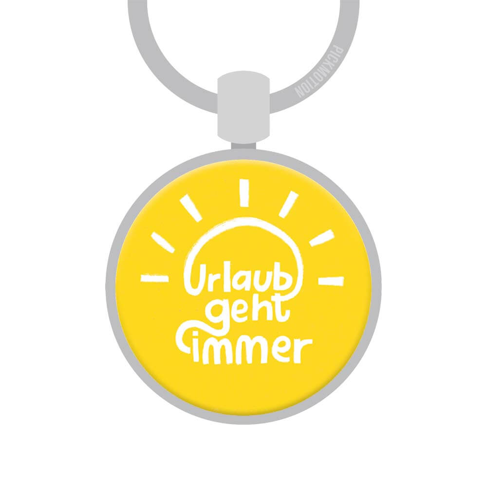 KY-0165-DE-1 Schlüsselanhänger urlaub geht immer