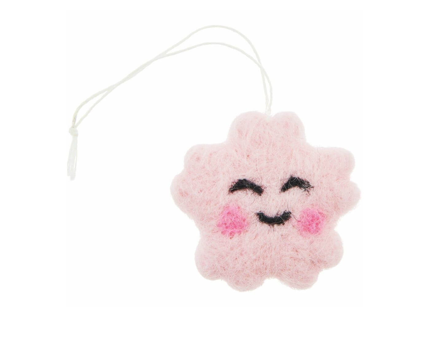 Aufhänger Filz-Kirschblüte 3D mit Gesicht Rosa