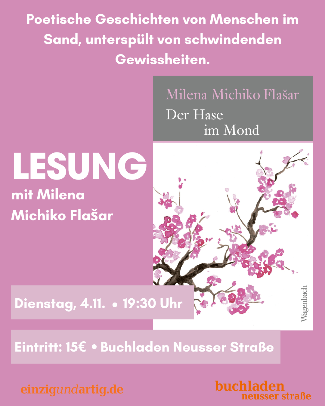 Eintritt Lesung mit Milena Michiko Flasar: Der Hase im Mond