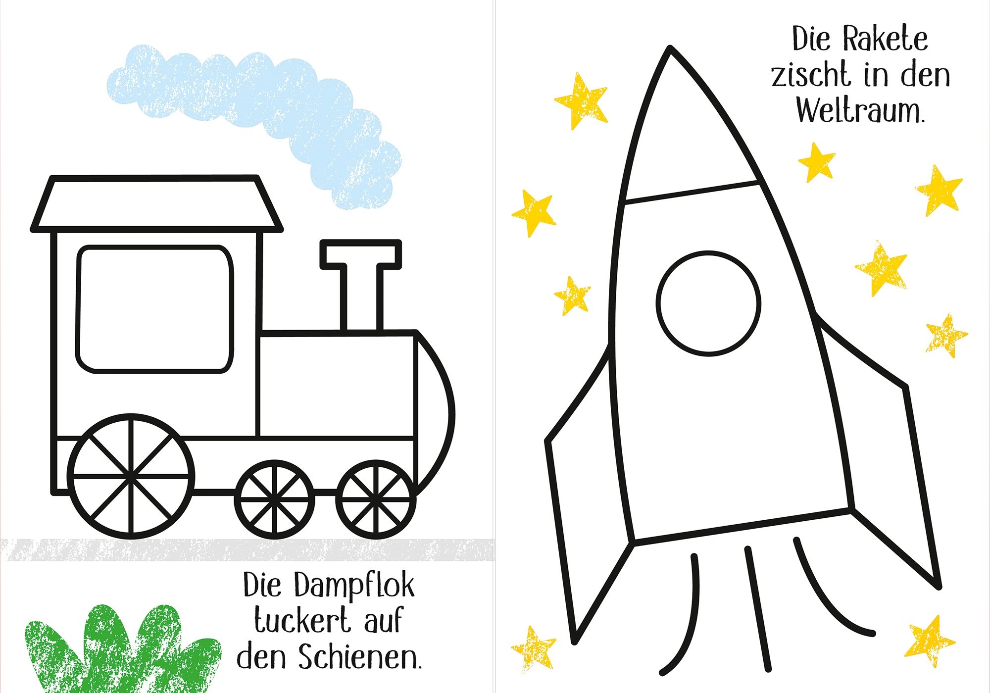 Kleine Kreativ-Werkstatt - Ganz einfach ausmalen: Fahrzeuge