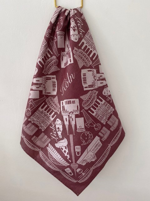 Citytowel / Geschirrhandtuch Kölsche Liebe - rot