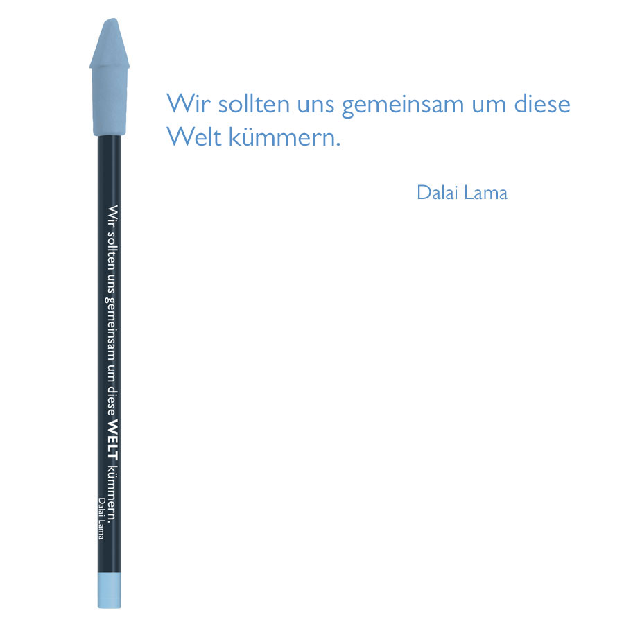Bleistift blau Welt