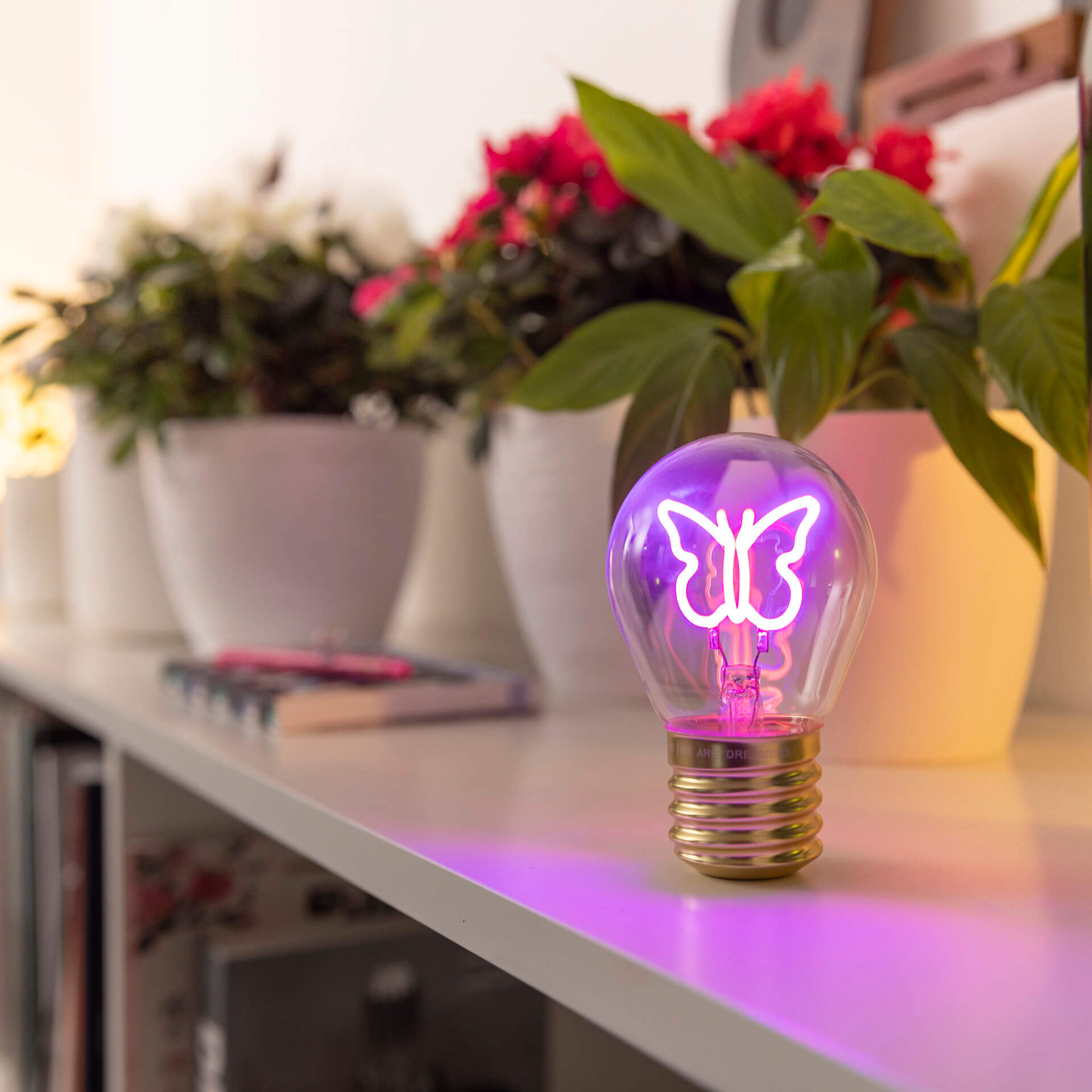 Tischlampe in Glühbirnenform - Butterfly
