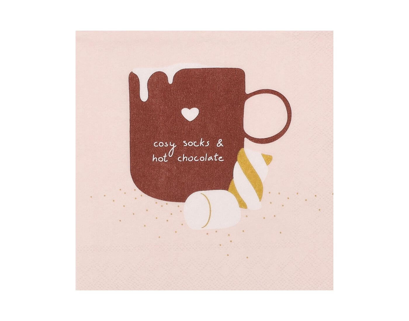 Cocktailservietten - Cosy socks & hot chocolate
