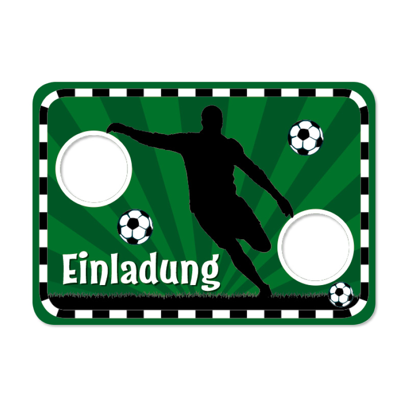 Fußball Einladungs-Set, Stanzkarte