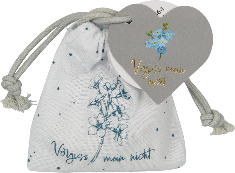 Porzellan Handschmeichler: Vergiss mein nicht (Trauer)