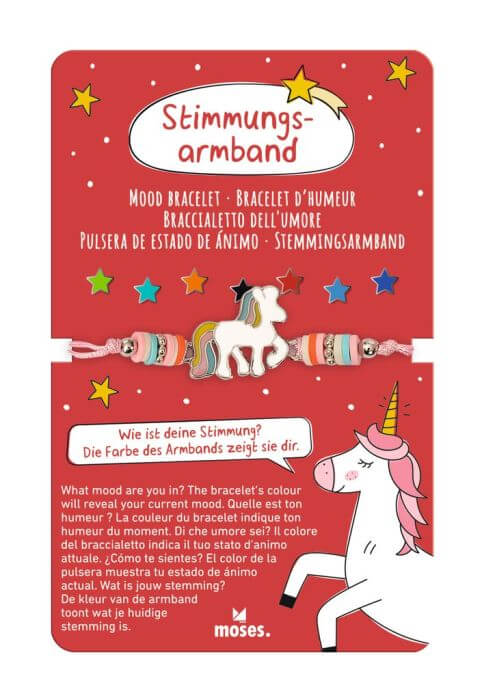 Stimmungsarmband Sternenstaub (Einhorn oder Regenbogen) einzeln