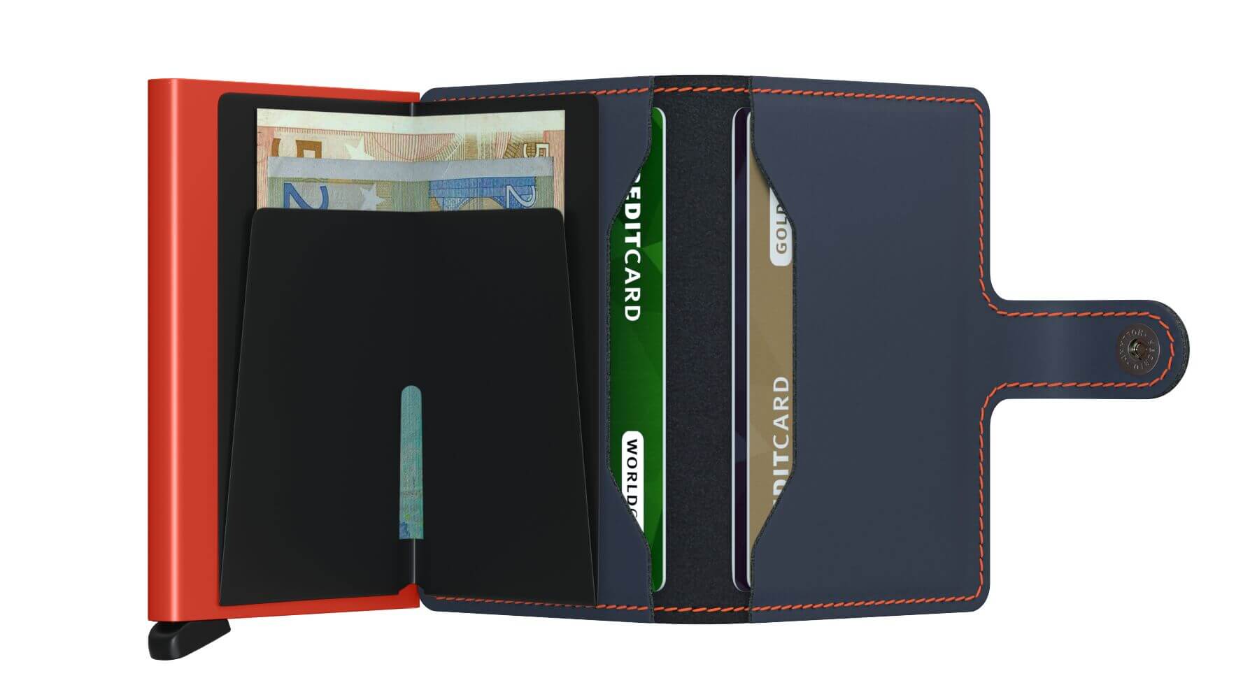 Secrid Miniwallet Matte Nightblue & Orange
