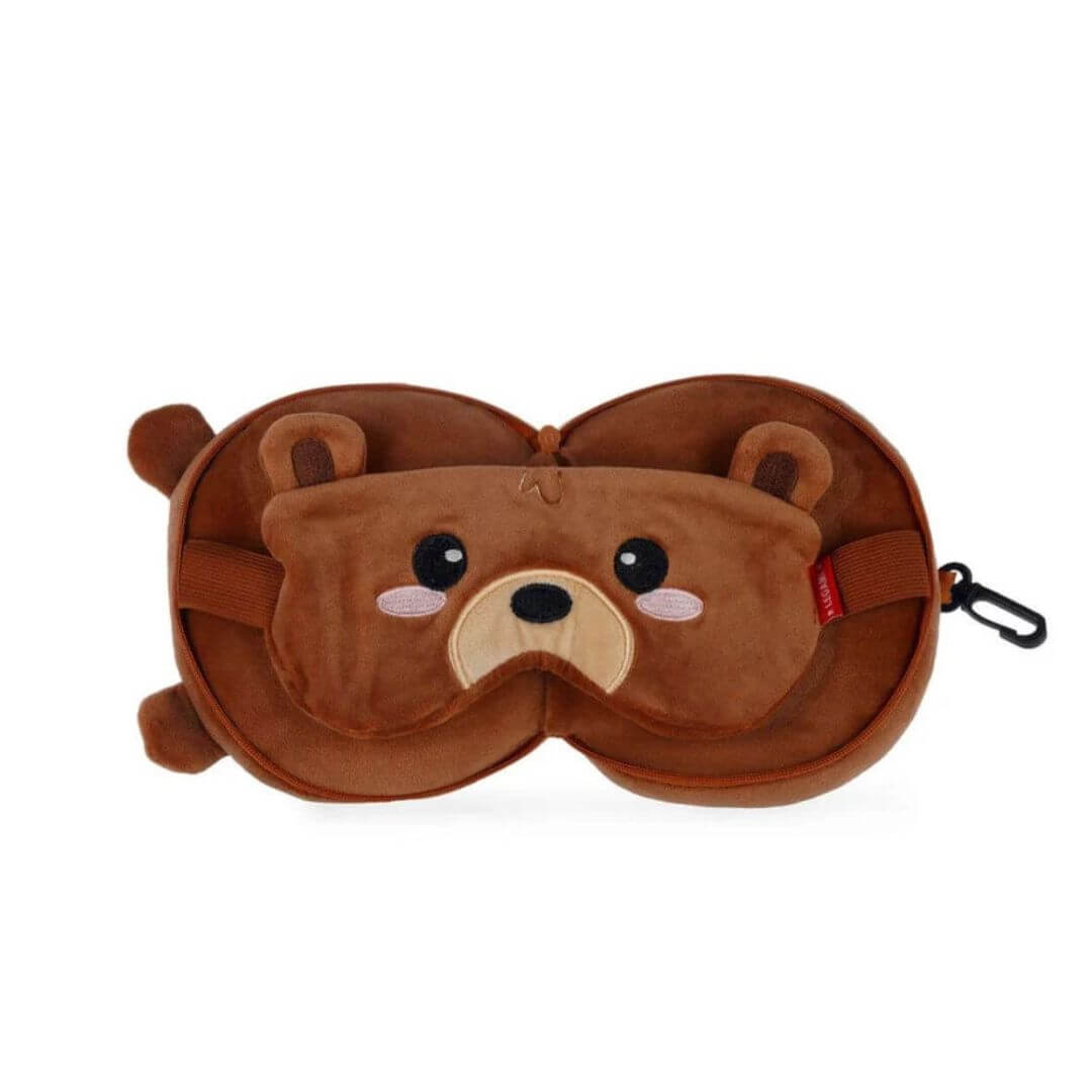 Schlafmasken-Bear-3-1 Reisekissen mit Schlafmaske - TEDDY BEAR Bär