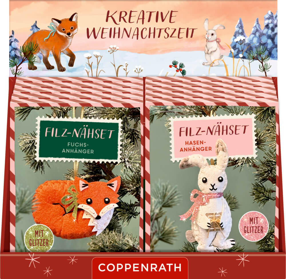 Filz-Nähset: Fuchs-/Hasen-Anhänger (Weihnachten) (einzeln) Filz-Nähset: Fuchs-/Hasen-Anhänger (Weihnachten) (einzeln)