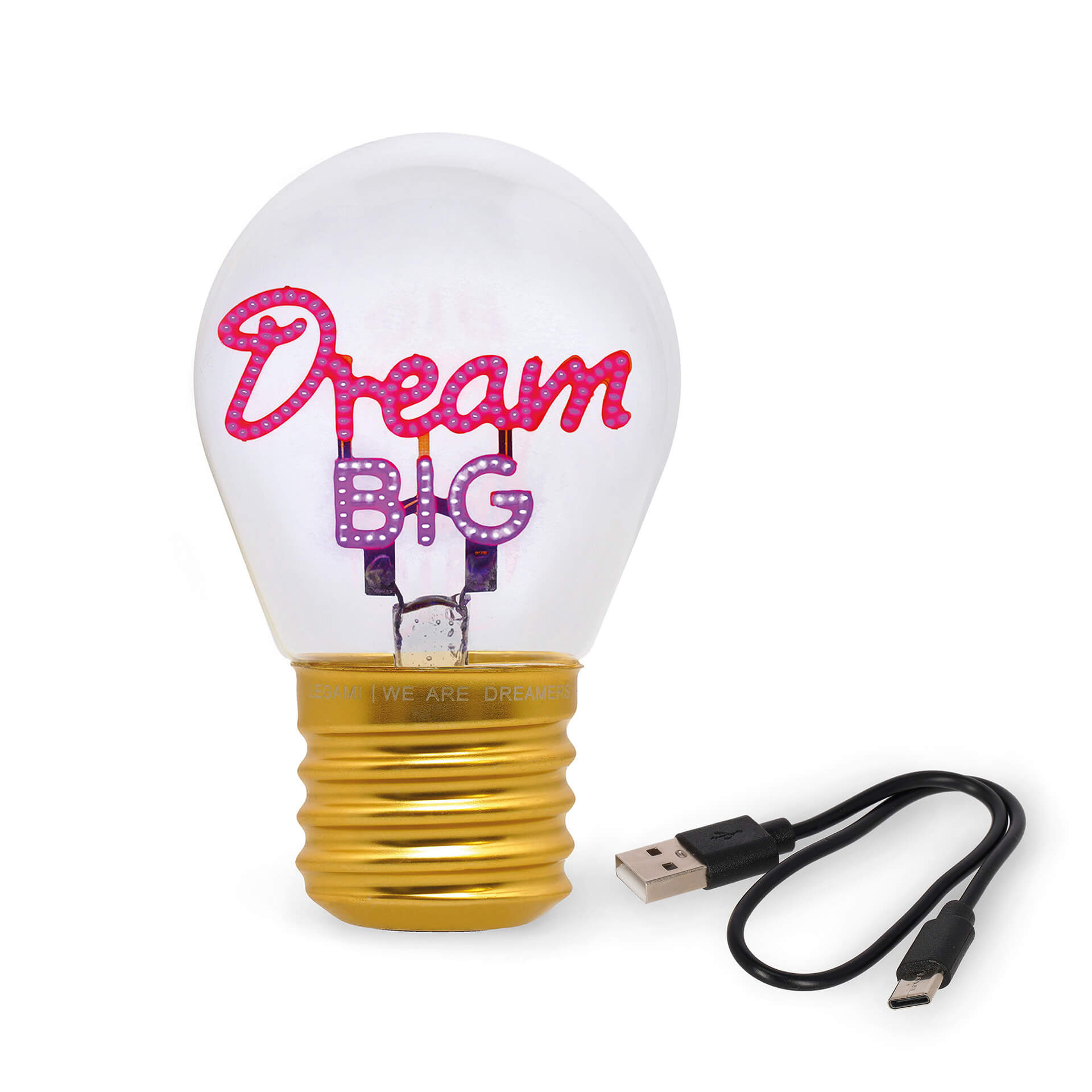 Tischlampe in Glühbirnenform - Dream Big